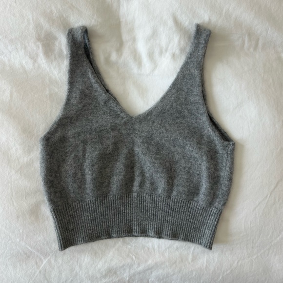 Quince Mongolian Cashmere Spring Cropped Tank - Picture 3 of 6
